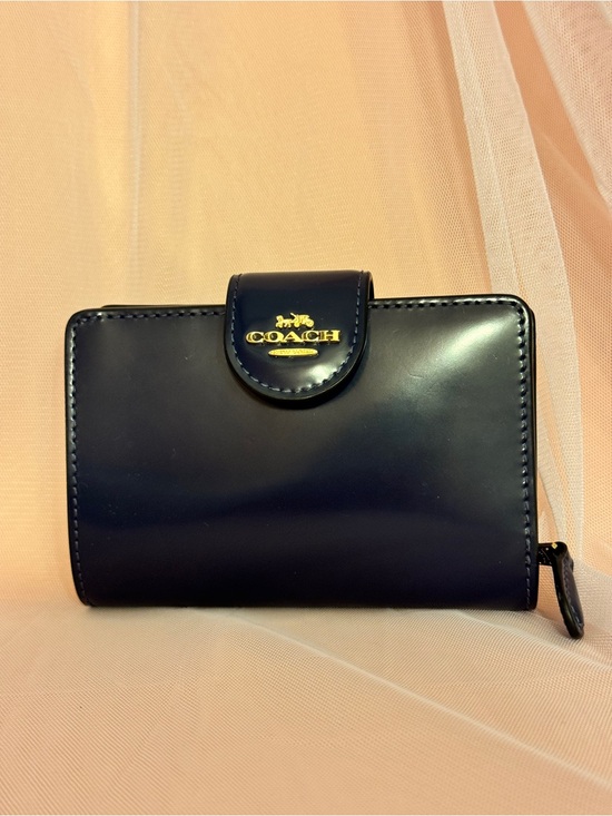 Coach Handbags - 👛⁠[🌸like new]COACH Medium Rare Navy Blue Gold Hardware Leather Auth